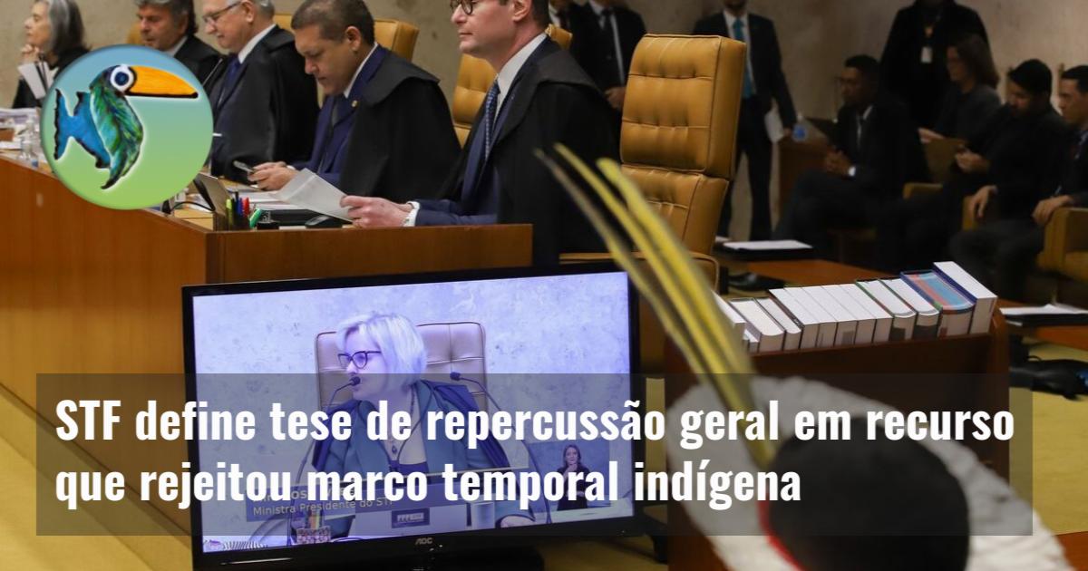 Stf Define Tese De Repercussão Geral Em Recurso Que Rejeitou Marco Temporal Indígena Ecoamazônia 5073