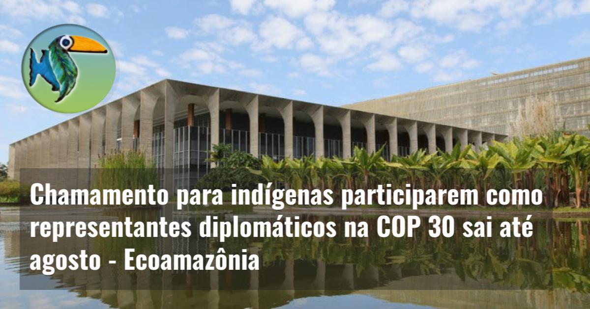 Chamamento para indígenas participarem como representantes diplomáticos na COP 30 sai até agosto